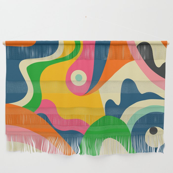 Colorful Mid Century Abstract  Wall Hanging Gallery Image 1