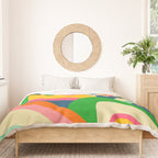 Colorful Mid Century Abstract  Duvet Cover Gallery Image 3