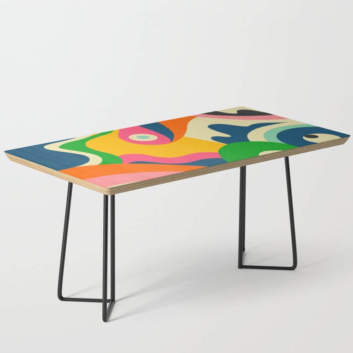 Colorful Mid Century Abstract  Coffee Table Gallery Image 1