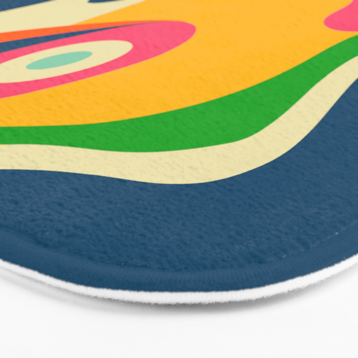 Colorful Mid Century Abstract  Bath Mat Gallery Image 3