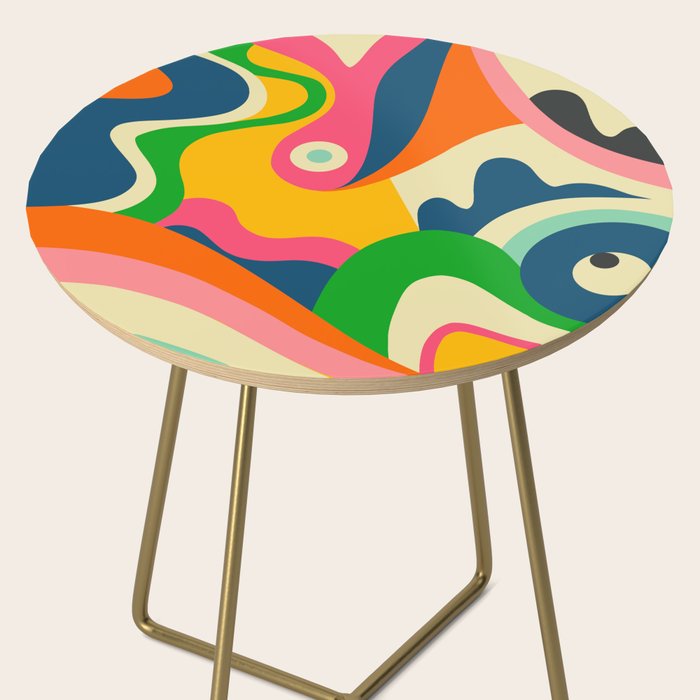Colorful Mid Century Abstract  Side Table Gallery Image 2