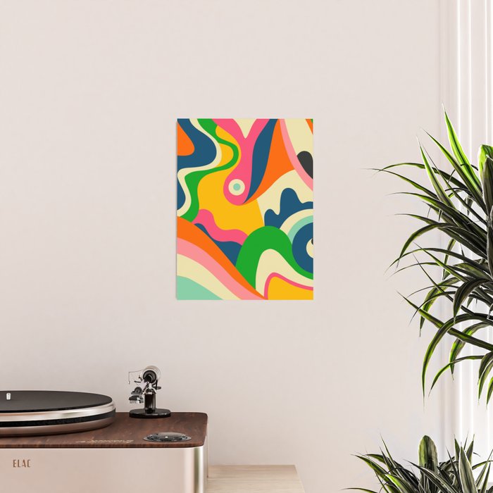 Colorful Mid Century Abstract  Poster Gallery Image 2