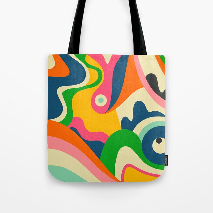 Colorful Mid Century Abstract  Tote Bag Gallery Image 1