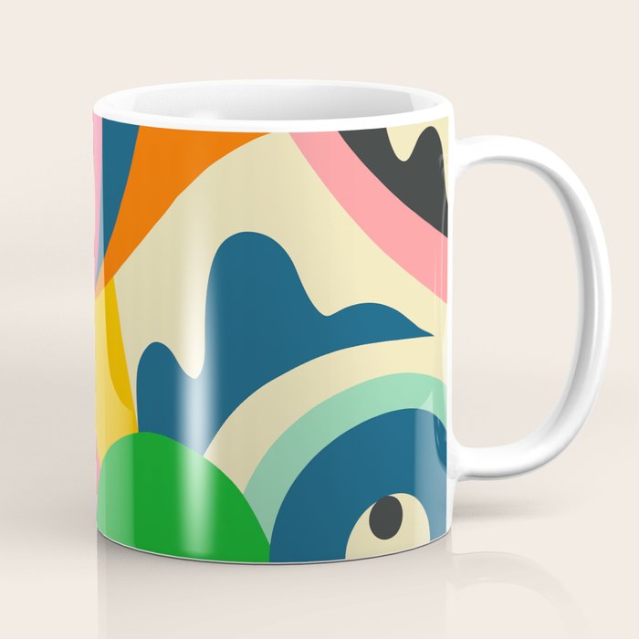 Colorful Mid Century Abstract  Coffee Mug Gallery Image 1