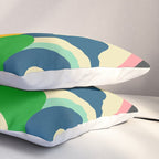 Colorful Mid Century Abstract  Pillow Sham Gallery Image 3