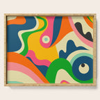 Colorful Mid Century Abstract  Serving Tray Gallery Image 1