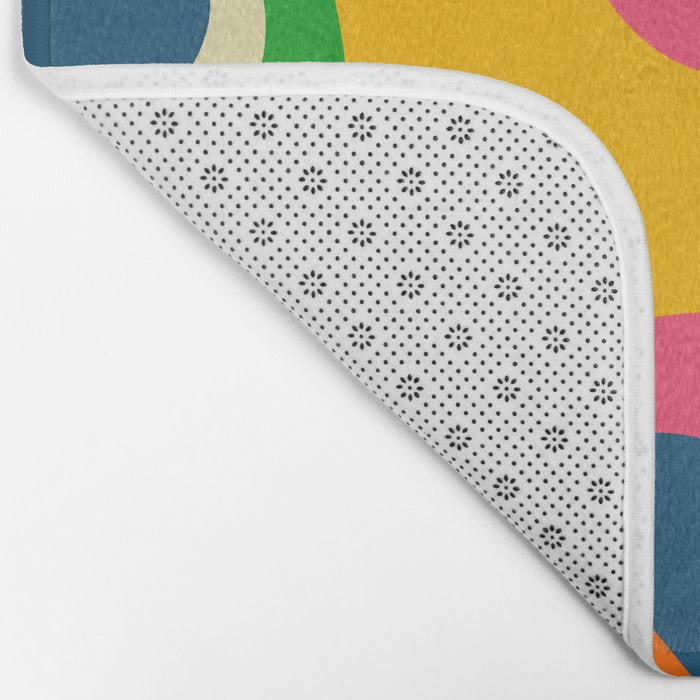 Colorful Mid Century Abstract  Bath Mat Gallery Image 2