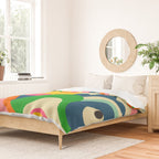 Colorful Mid Century Abstract  Duvet Cover Gallery Image 2