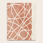 Terracotta White Lines Abstract Artwork Notebook Gallery Image 4