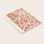 Terracotta White Lines Abstract Artwork Notebook Gallery Image 3