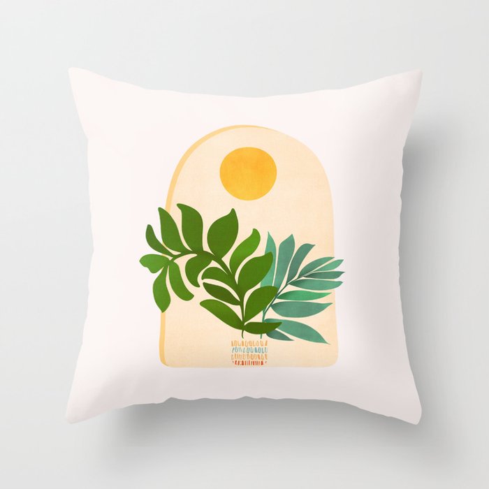 Boho Summer Scene Window Series Throw Pillow Gallery Image 6