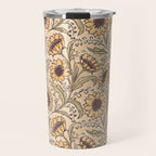 Sunflowers - gold Travel Mug Gallery Image 1