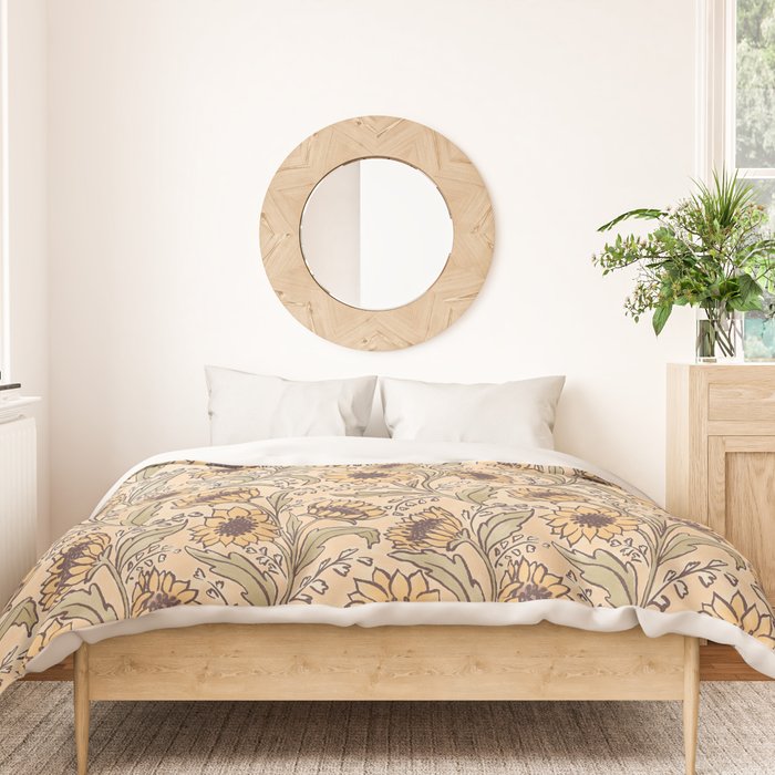 Sunflowers - gold Duvet Cover Gallery Image 3