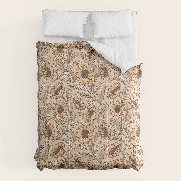 Sunflowers - gold Comforter Gallery Image 6