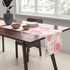 City life neighborhood pearl pink Table Runner Gallery Image 2