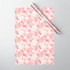 City life neighborhood pearl pink Wrapping Paper Gallery Image 1
