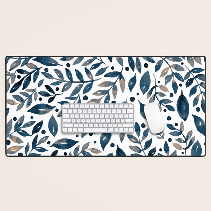 Seasonal branches and berries - neutral Desk Mat Gallery Image 1