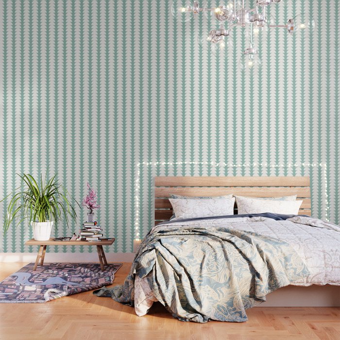 Maude Pattern - Teal Green Wallpaper Gallery Image 3