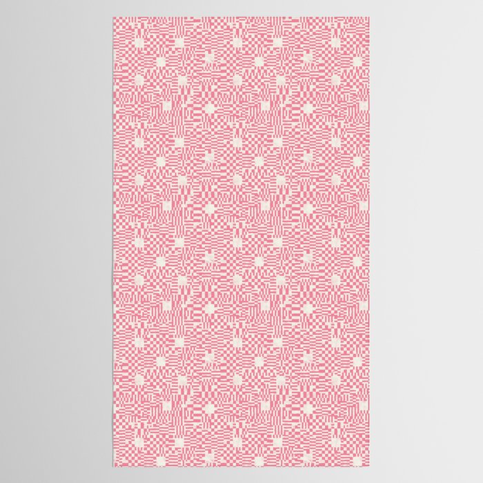 Checkered Pink Matrix Tablecloth Gallery Image 2