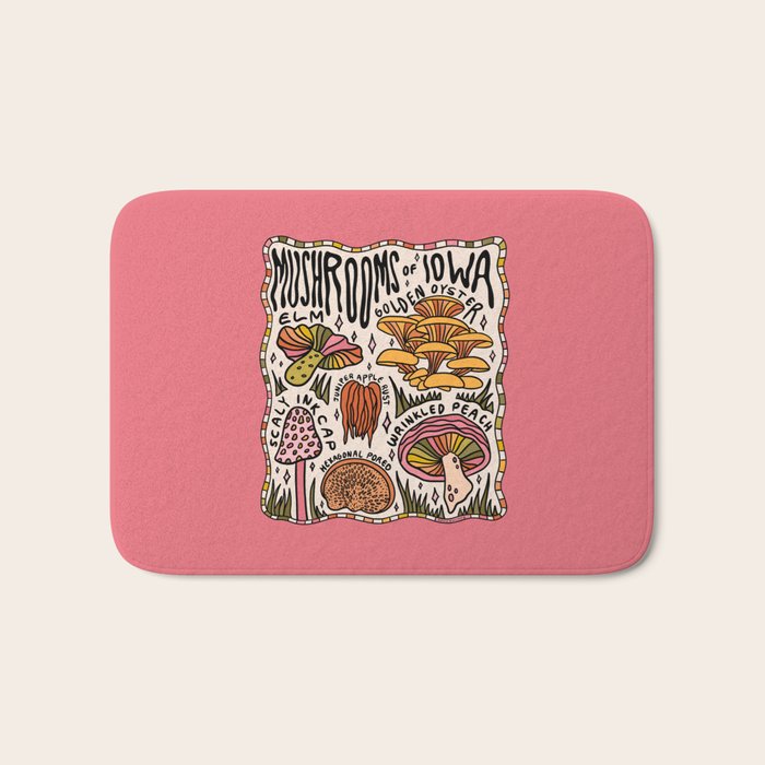 Mushrooms of Iowa Bath Mat Gallery Image 1