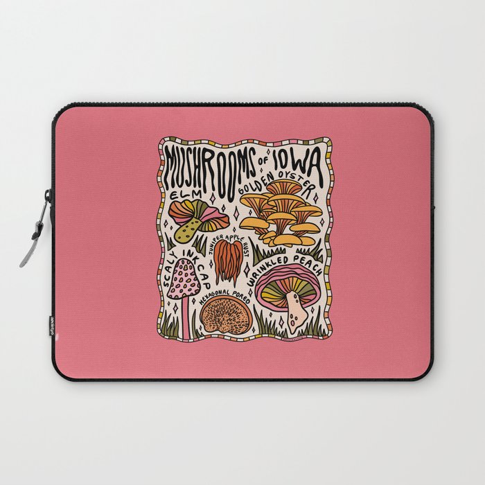 Mushrooms of Iowa Laptop Sleeve Gallery Image 1