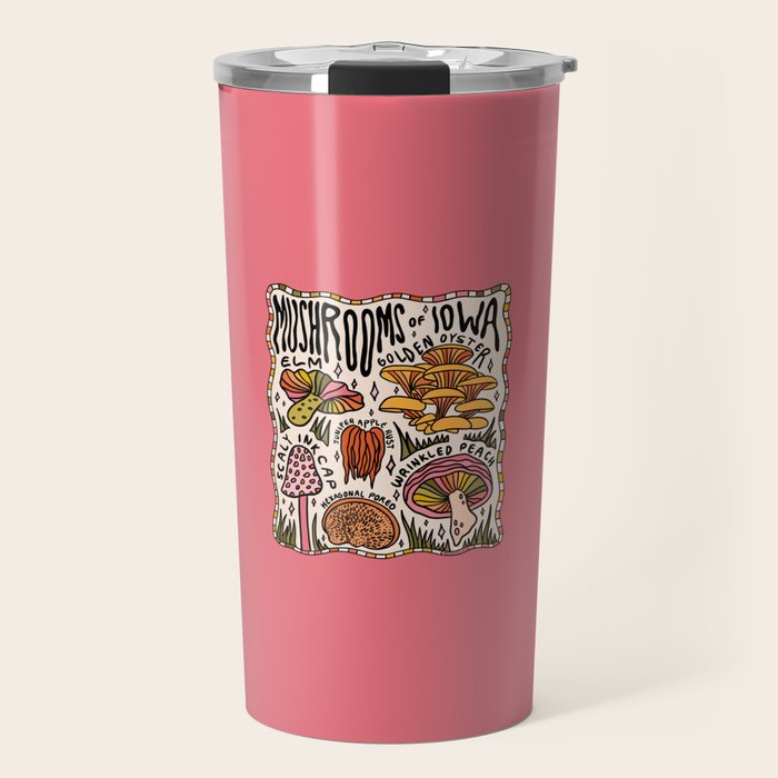 Mushrooms of Iowa Travel Mug Gallery Image 1