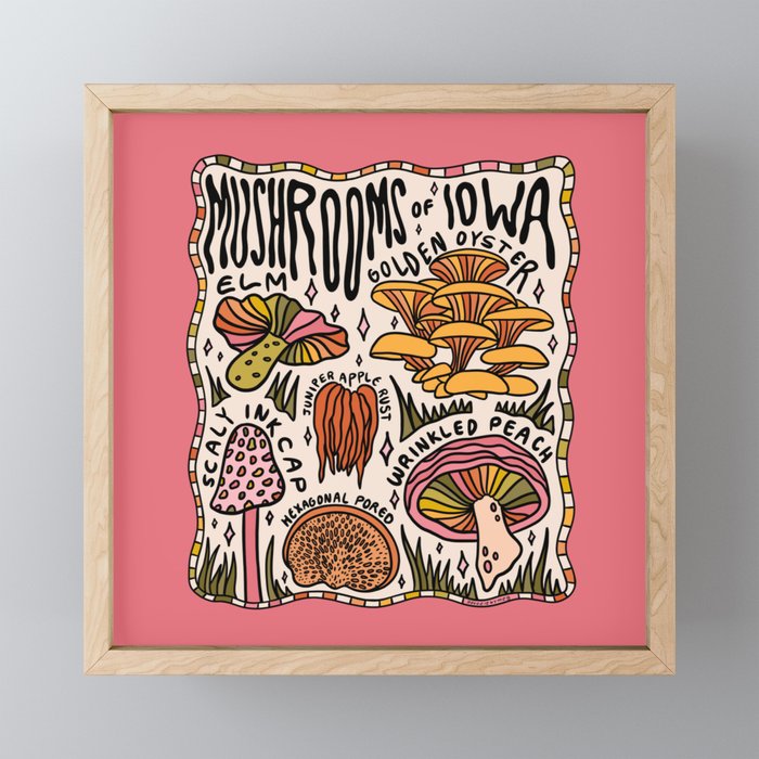 Mushrooms of Iowa Mini Art Print Gallery Image 1