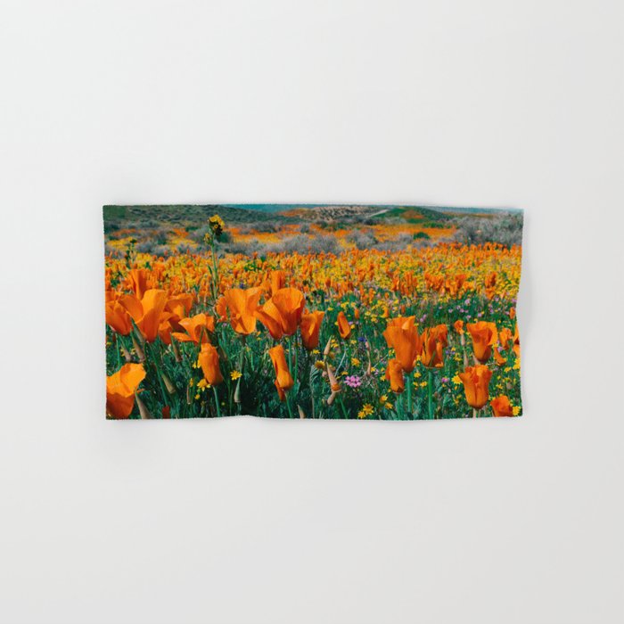 Wildflower Poppy Superbloom Bath Towel Gallery Image 1