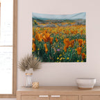 Wildflower Poppy Superbloom Wall Tapestry Gallery Image 2