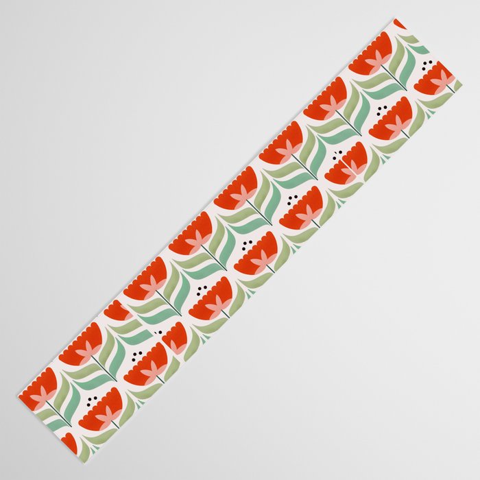 Retro Tulips Pattern Table Runner Gallery Image 3