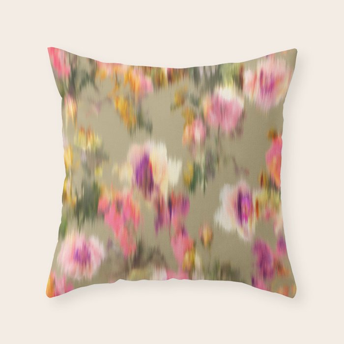 seamless pattern abstract texture background flowers Throw Pillow Gallery Image 6
