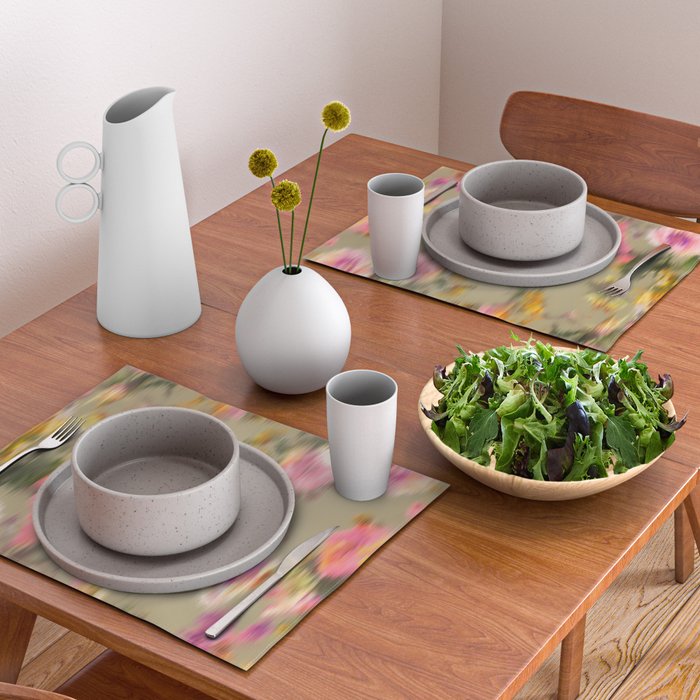 seamless pattern abstract texture background flowers Placemat Gallery Image 2