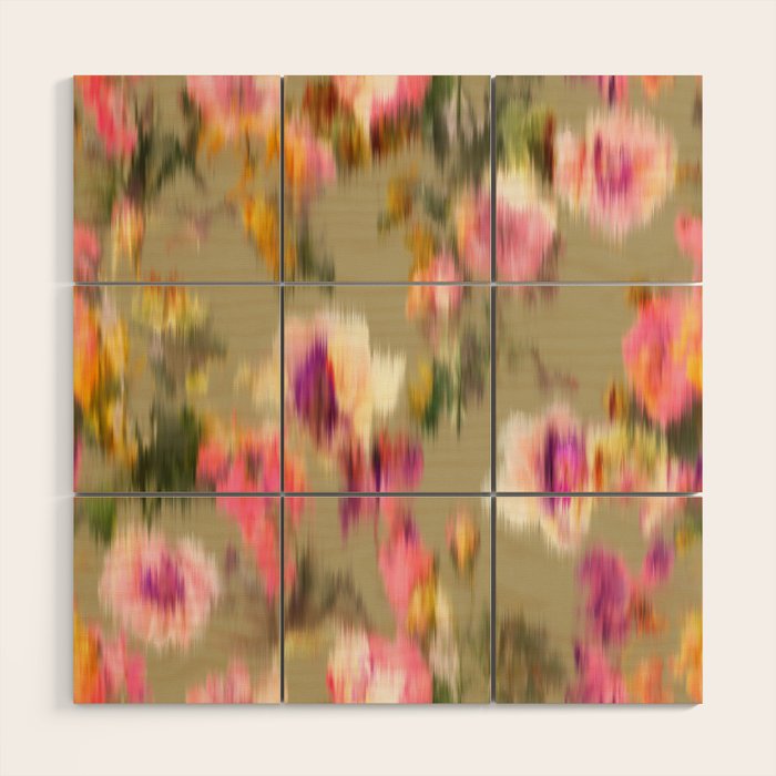 seamless pattern abstract texture background flowers Wood Wall Art Gallery Image 1