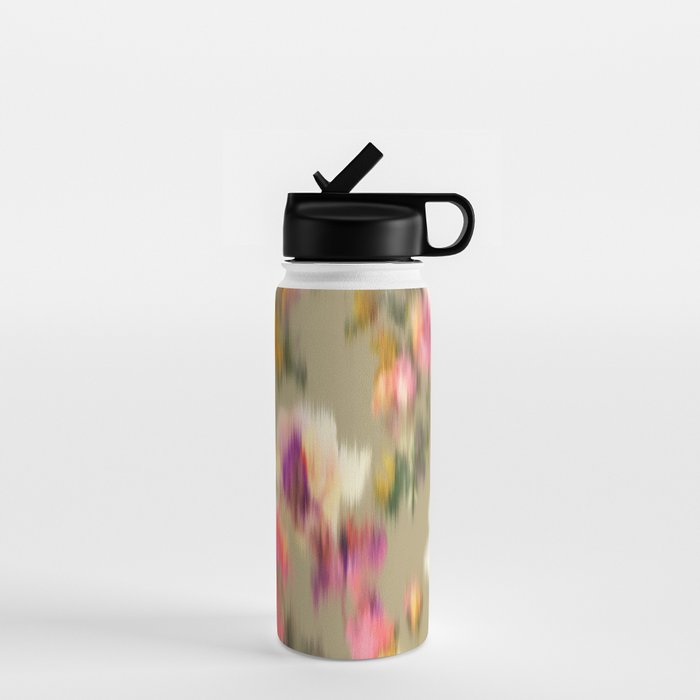 seamless pattern abstract texture background flowers Water Bottle