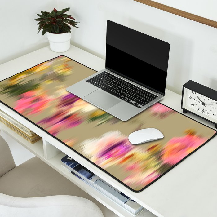 seamless pattern abstract texture background flowers Desk Mat Gallery Image 2