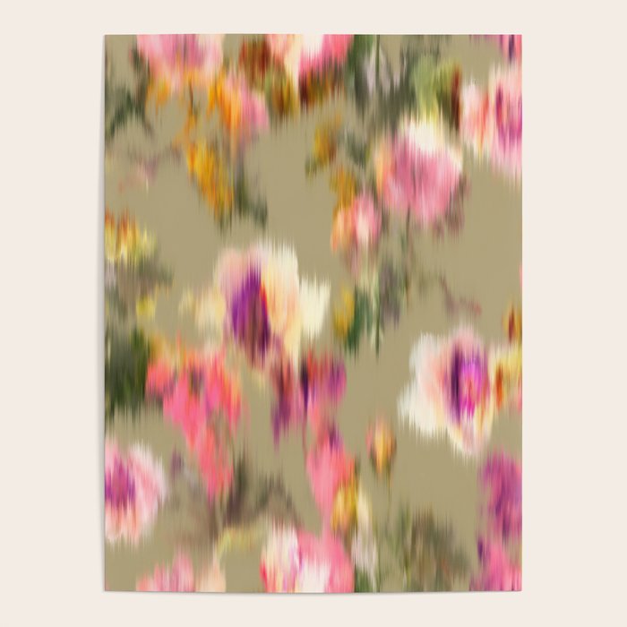 seamless pattern abstract texture background flowers Poster Gallery Image 1