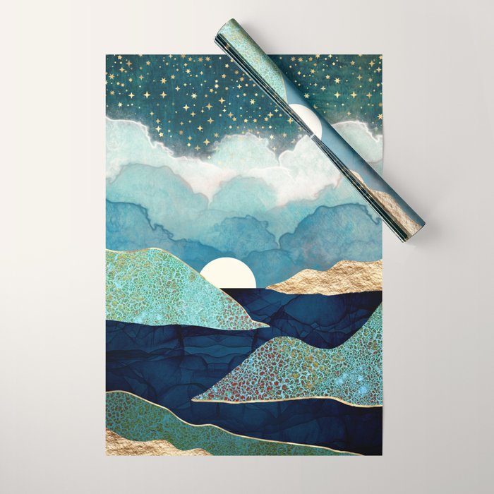 Ocean Clouds Wrapping Paper Gallery Image 1