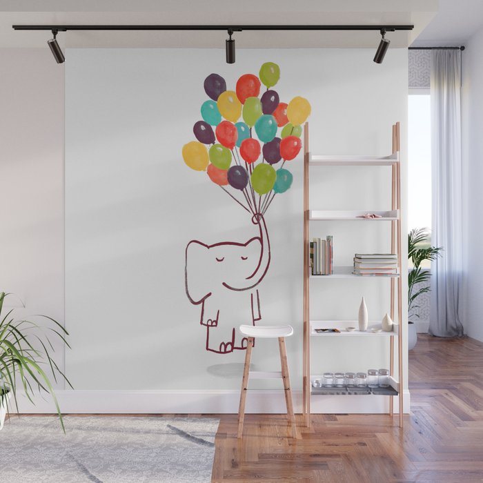 Flying Elephant Wall Mural Gallery Image 1