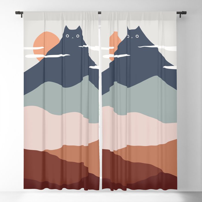 Cat Landscape 21 Window Curtain Gallery Image 5