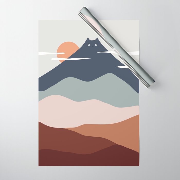 Cat Landscape 21 Wrapping Paper Gallery Image 1
