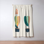 Whimsical aloe plicatilis succulent plant Window Curtain Gallery Image 3