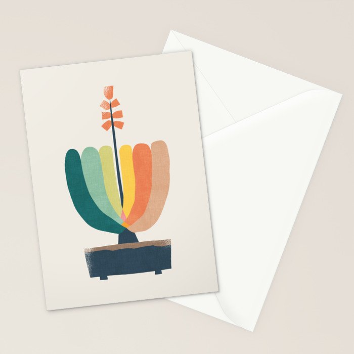 Whimsical aloe plicatilis succulent plant Stationery Card Gallery Image 2
