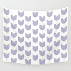 Spring Tulips VI Lavender Purple Mid Century Flowers Wall Tapestry Gallery Image 4