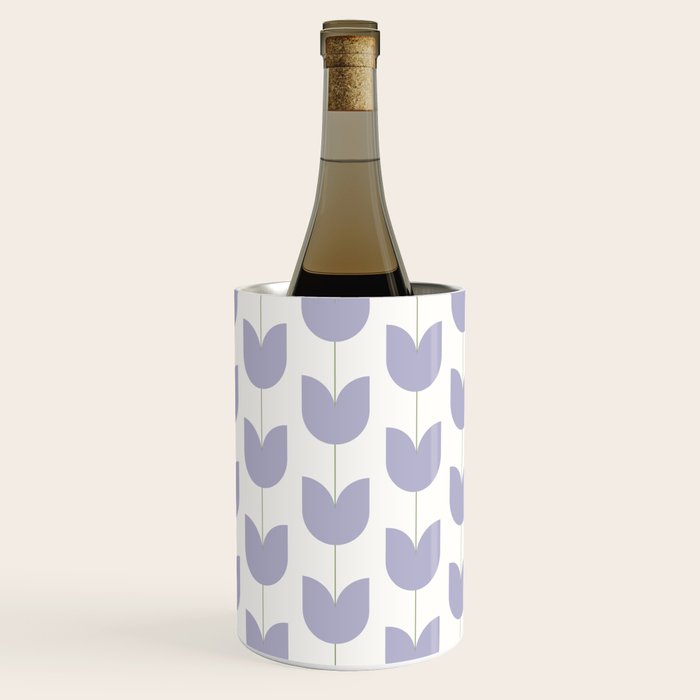 Spring Tulips VI Lavender Purple Mid Century Flowers Wine Chiller Gallery Image 3