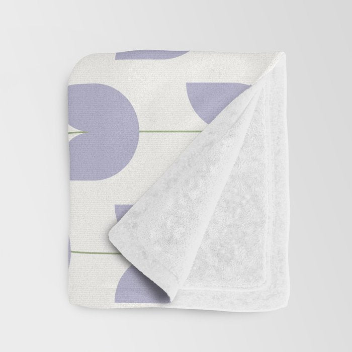 Spring Tulips VI Lavender Purple Mid Century Flowers Throw Blanket Gallery Image 3