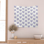 Spring Tulips VI Lavender Purple Mid Century Flowers Wall Tapestry Gallery Image 2