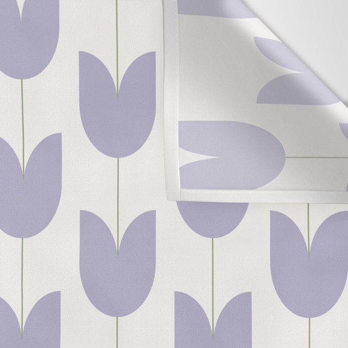 Spring Tulips VI Lavender Purple Mid Century Flowers Wall Tapestry Gallery Image 3