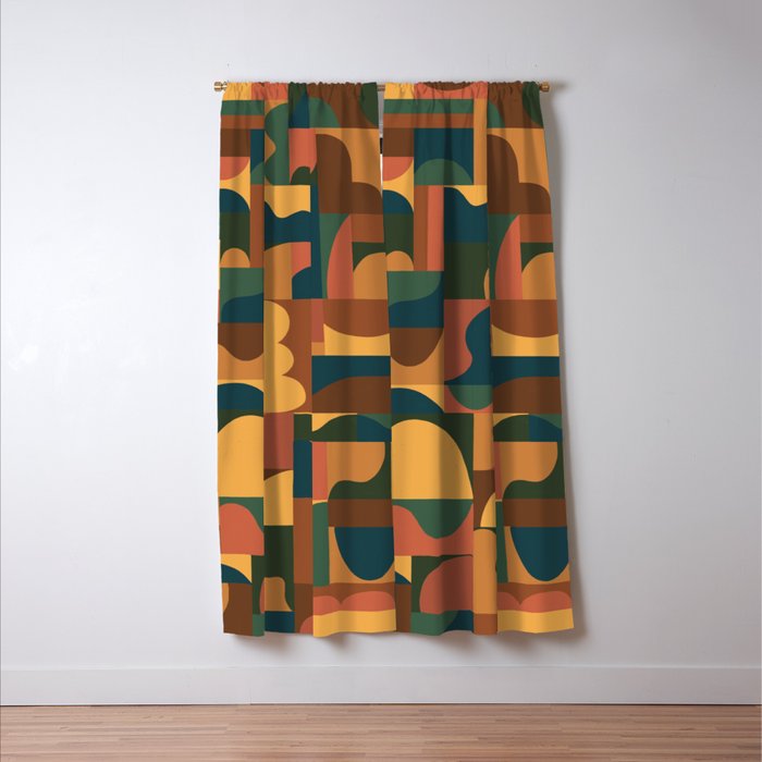 Abstract mosaic Window Curtain Gallery Image 3