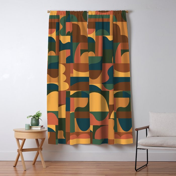 Abstract mosaic Window Curtain Gallery Image 5