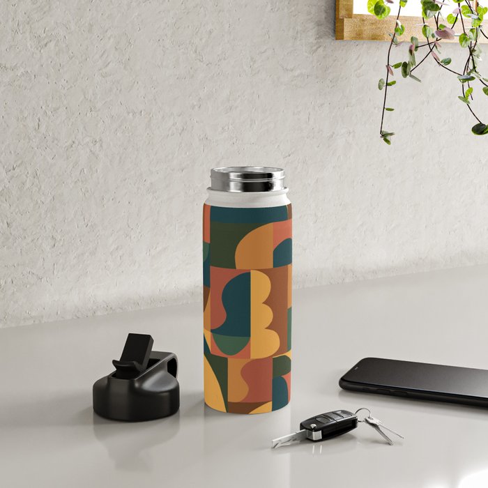 Abstract mosaic Water Bottle Gallery Image 4